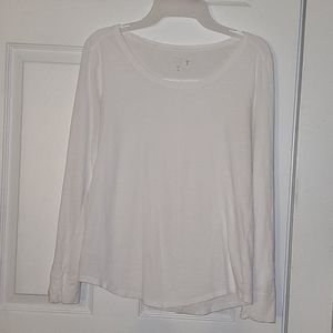 LOFT Long-Sleeve Wide Crew Neck Top